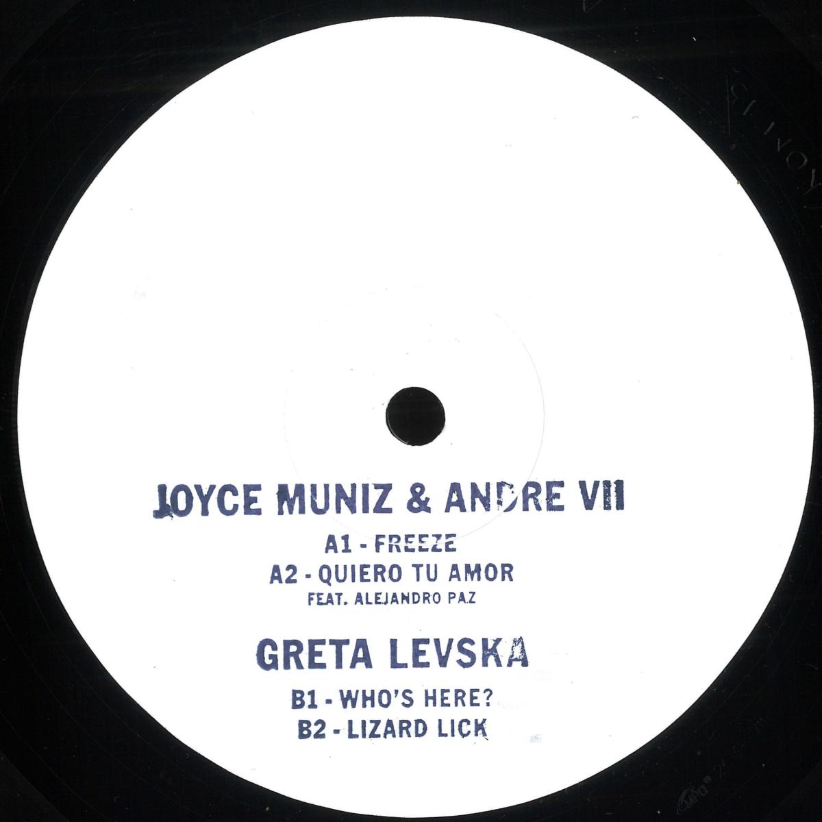 Joyce Muniz, Andre VII, Greta Levska — Freeze / Who’s Here? vinyl cover