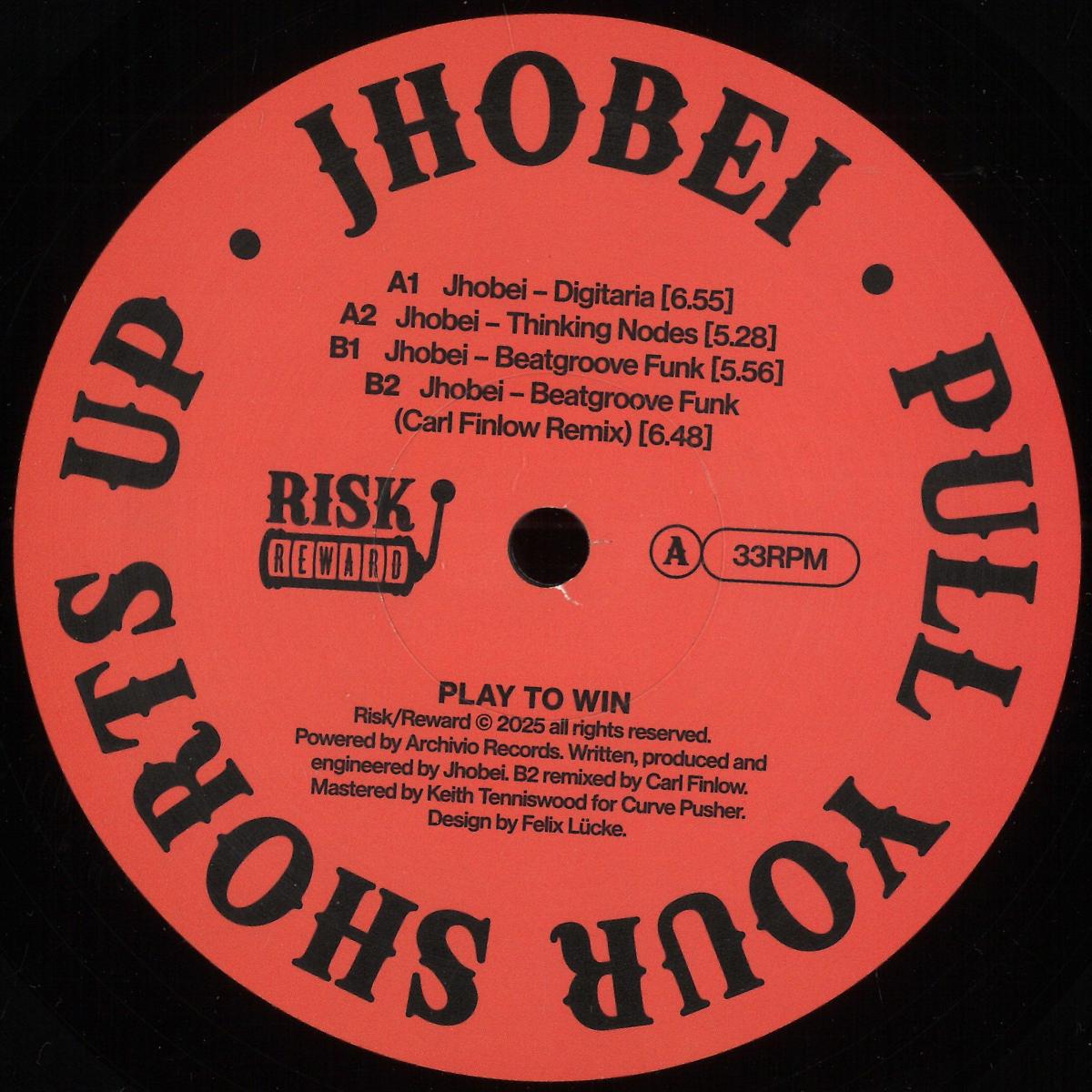 Jhobei — Pull Your Shorts Up! (Incl. Carl Finlow Remix) vinyl cover