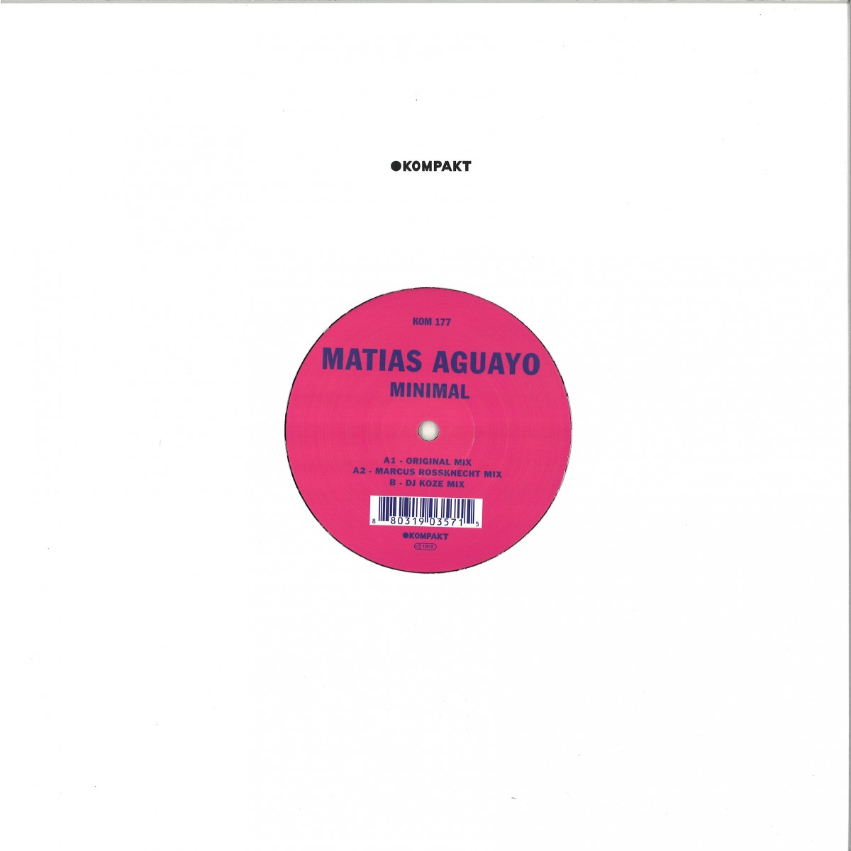 Matias Aguayo — Minimal vinyl cover