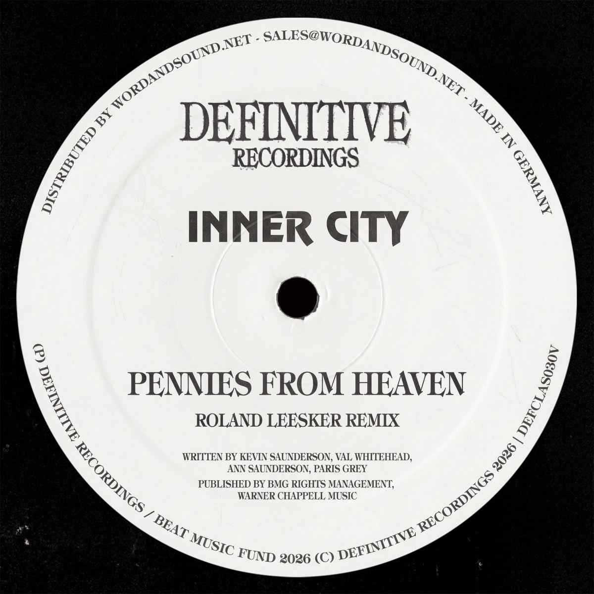 Inner City, Kevin Saunderson — Pennies From Heaven vinyl cover