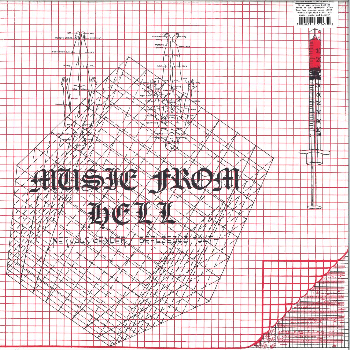 Nervous Gender — Music From Hell LP 2x12" vinyl cover