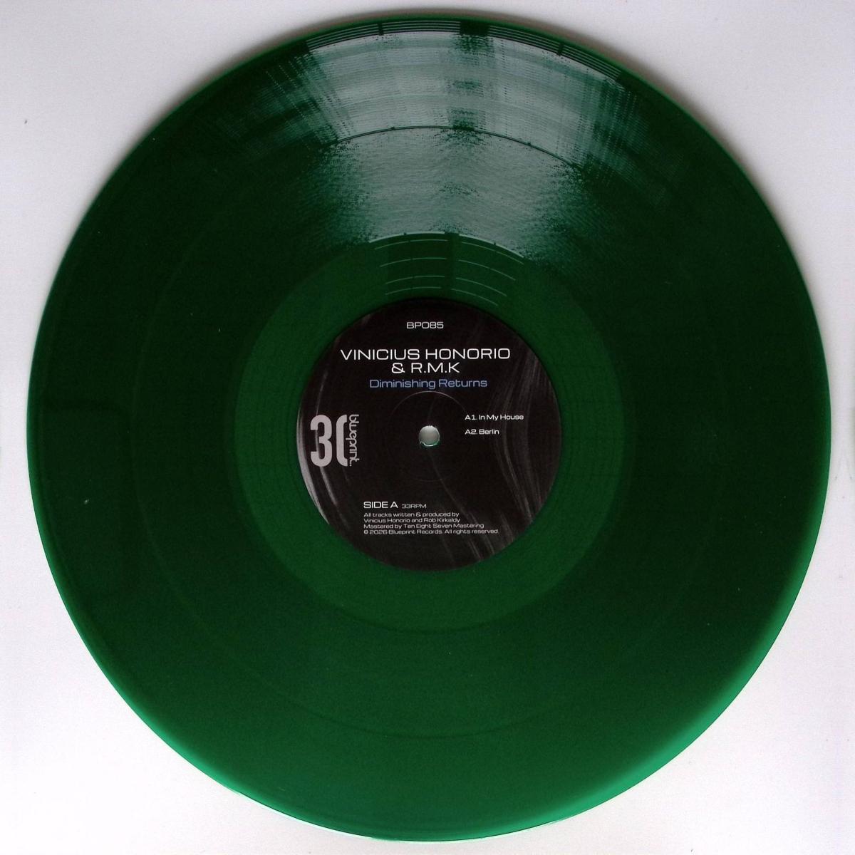 Vinicius Honorio, R.M.K — DIMINISHING RETURNS EP vinyl cover