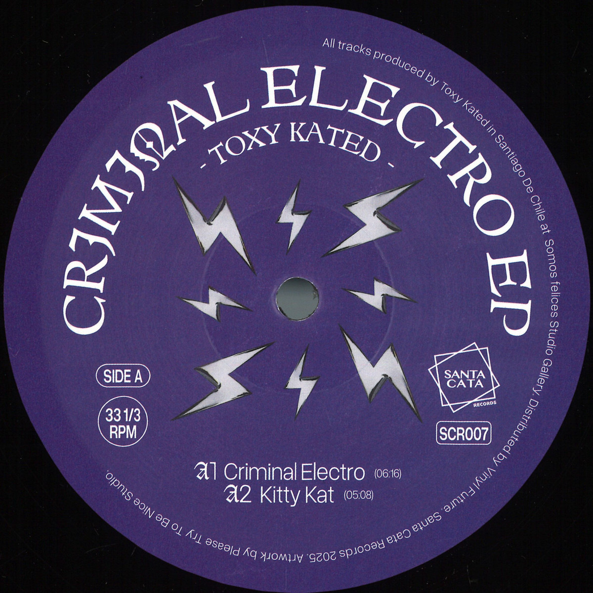 Toxy Kated — Criminal Electro EP vinyl cover