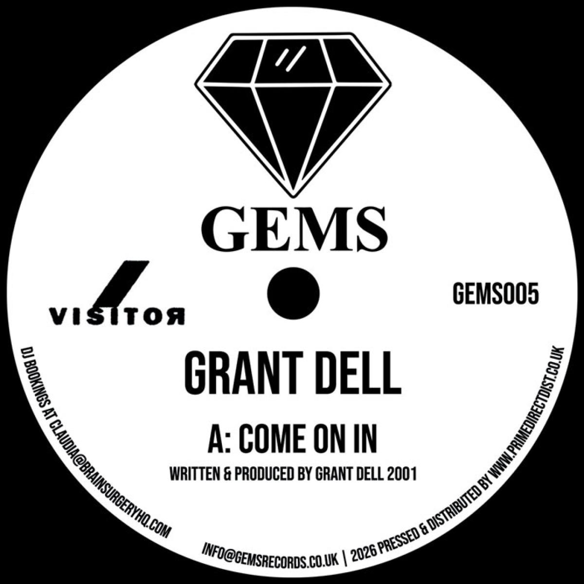 Grant Dell — Come On In / We Go deep vinyl cover