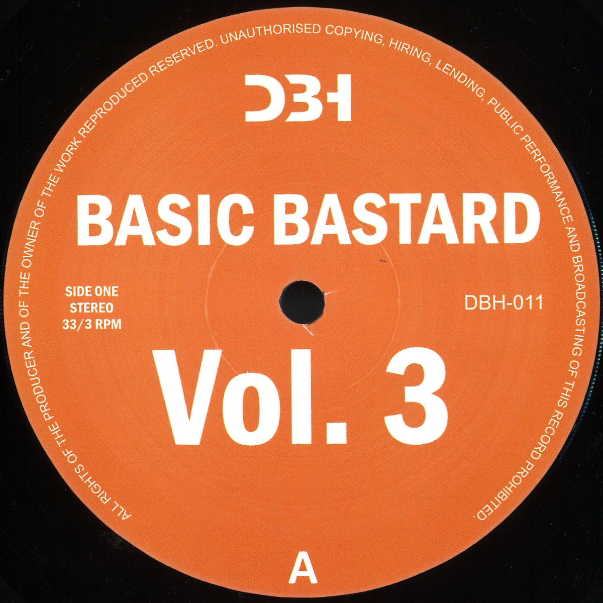 Basic Bastard — Basic Bastard Vol. 3 vinyl cover