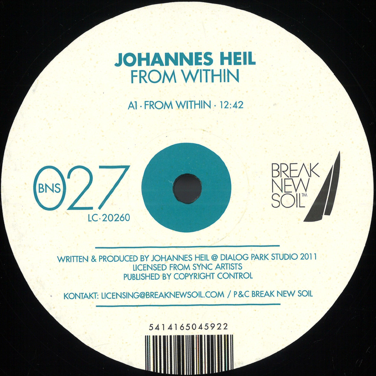 Johannes Heil — From Within vinyl cover
