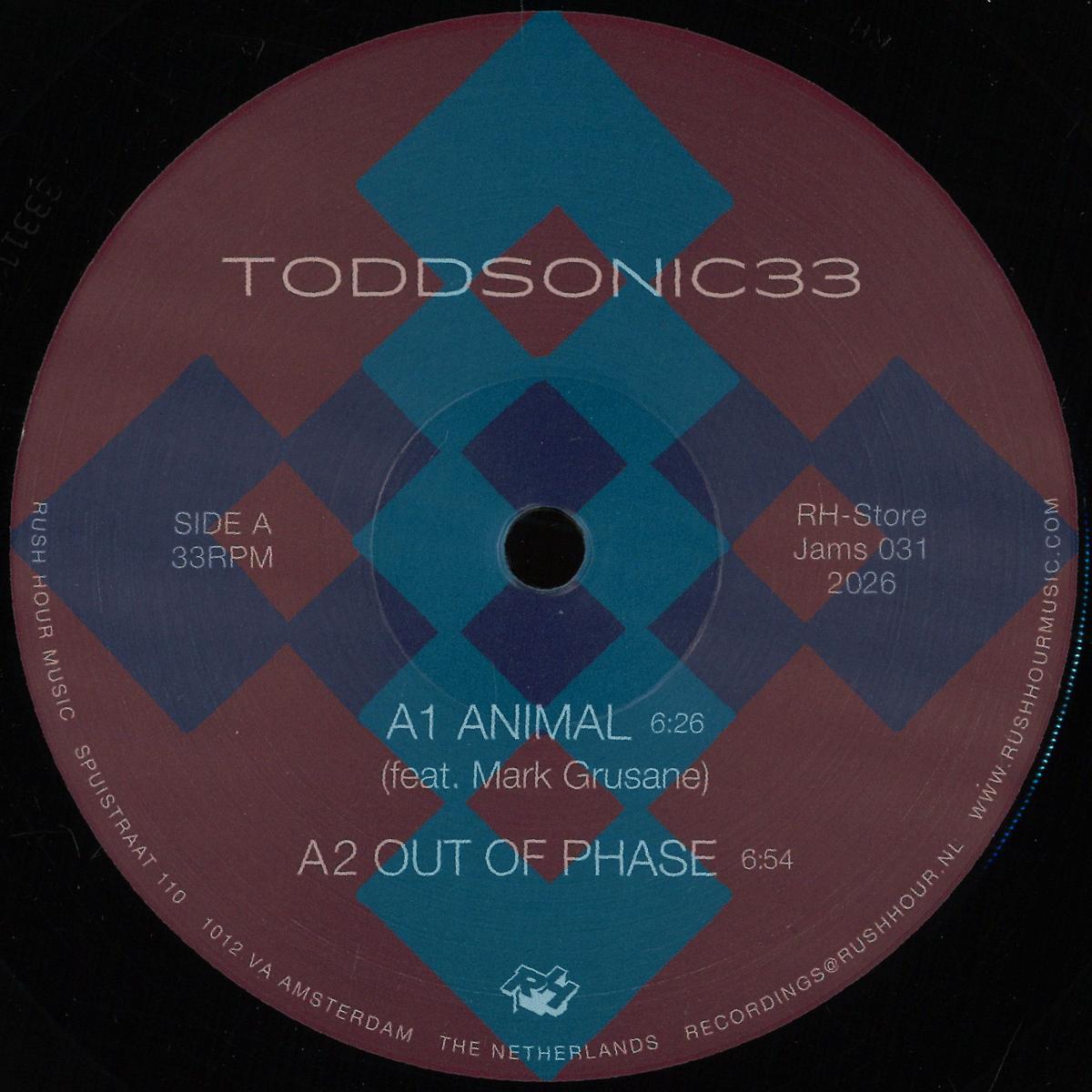 TODDSONIC33 — ANIMAL vinyl cover