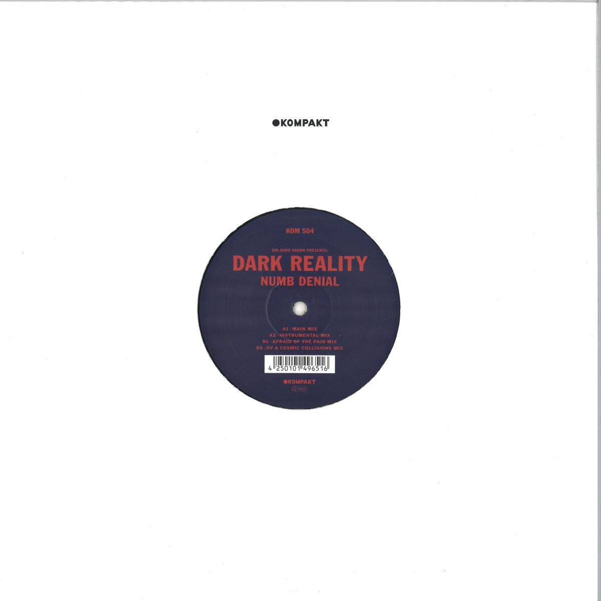 Orlando Voorn Presents, Dark Reality — Numb Denial LP vinyl cover