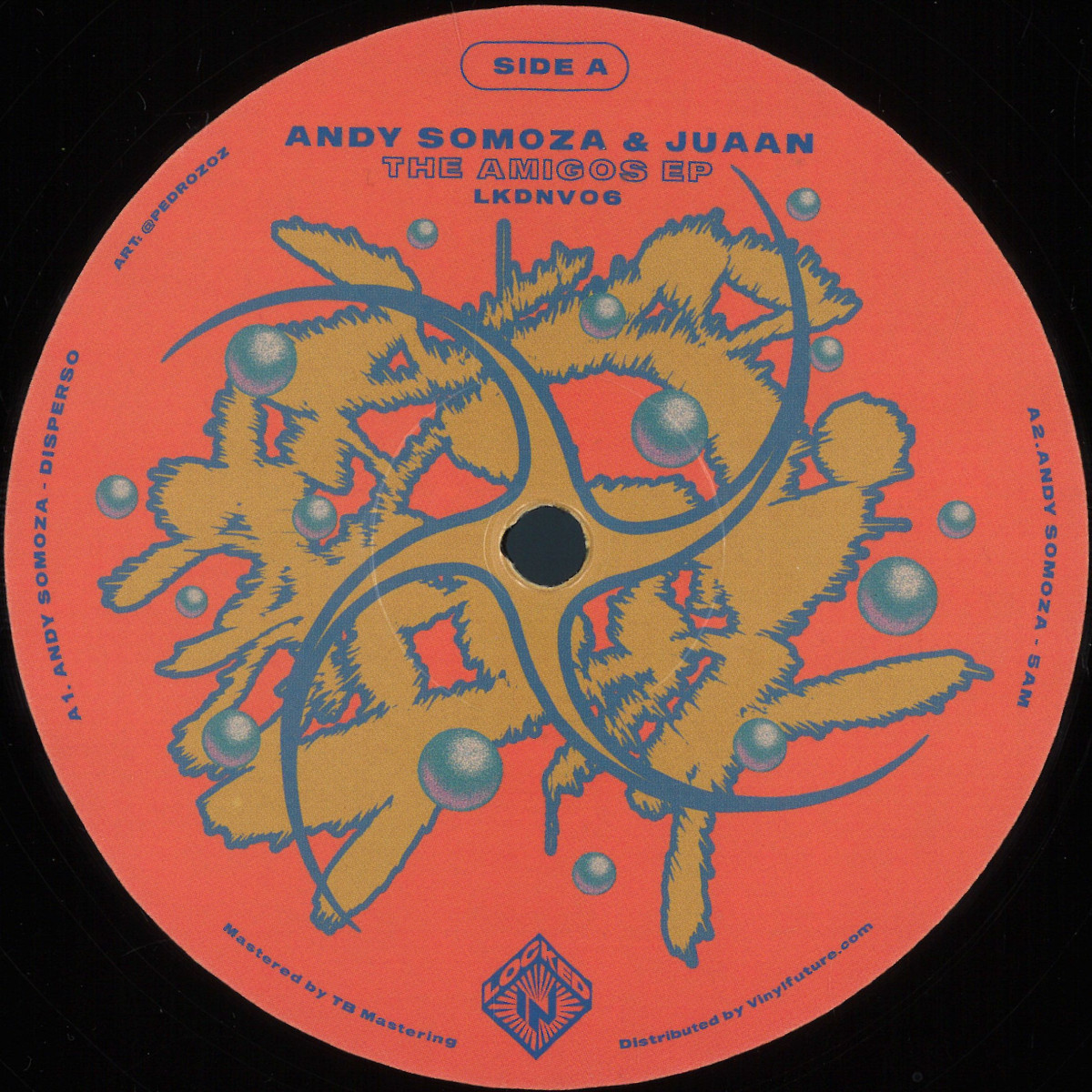 Andy Somoza, Juaan — The Amigos EP vinyl cover