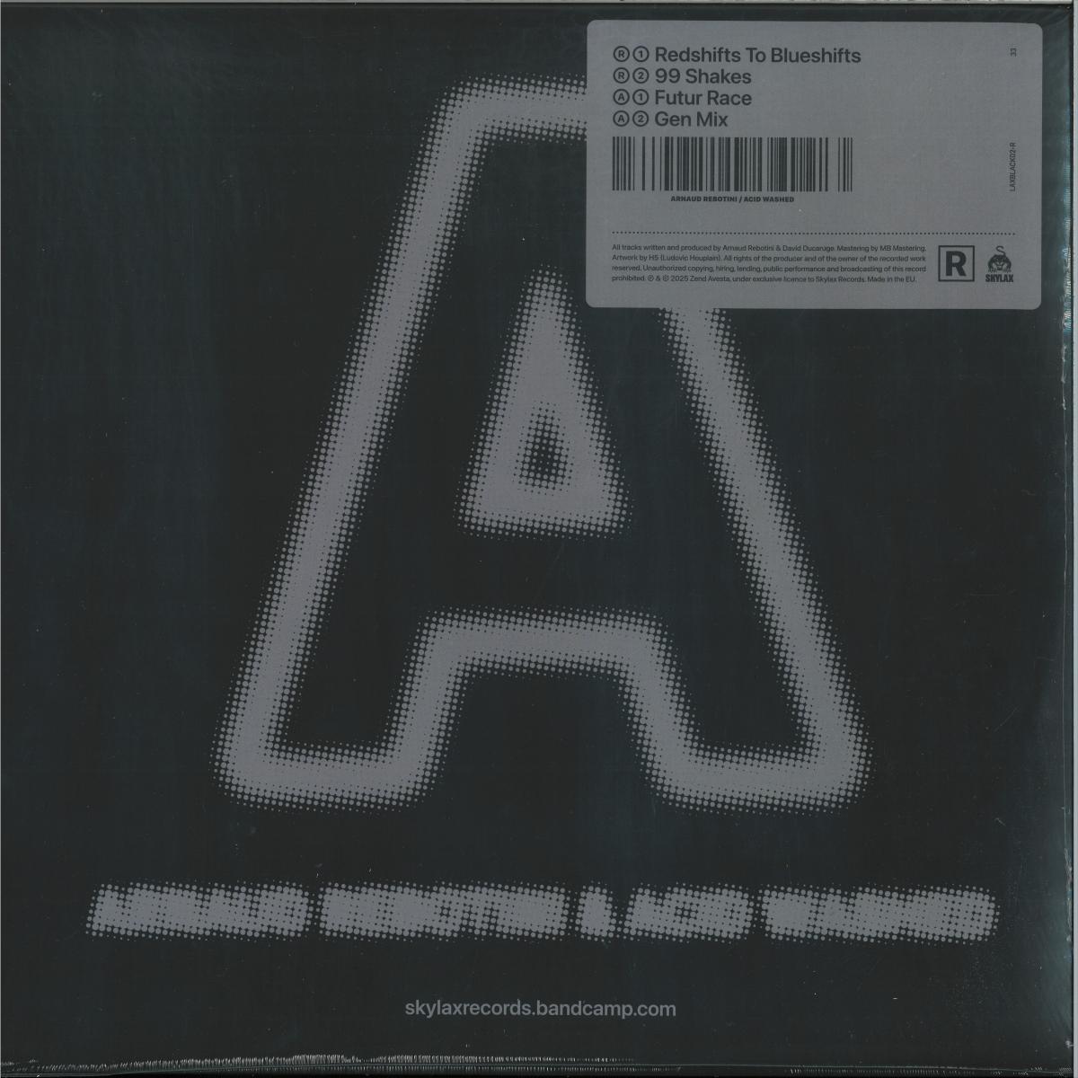 Arnaud Rebotini, Acid Washed — Redshifts to Blueshifts (R) vinyl cover