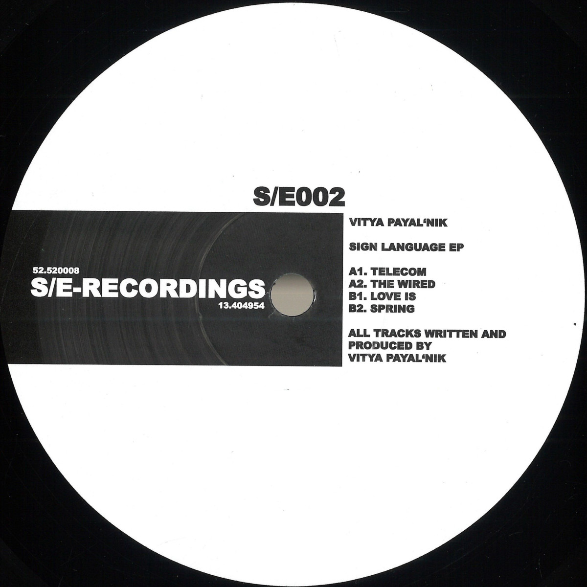 Vitya Payal'nik — Sign Language EP vinyl cover