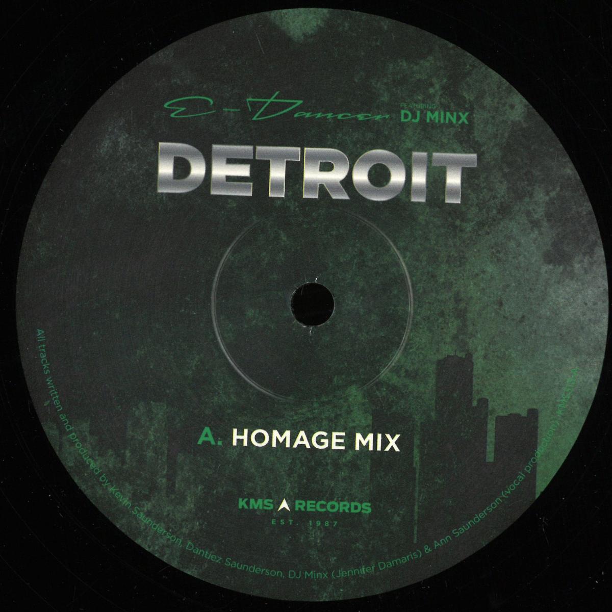 E-Dancer, DJ Minx — Detroit vinyl cover