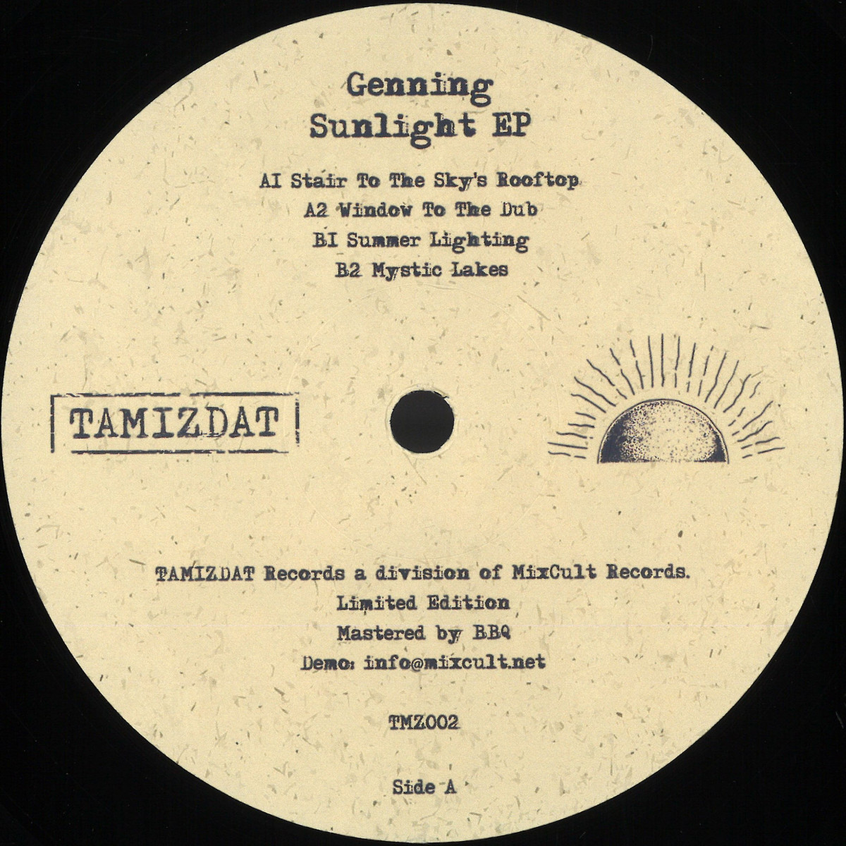 Genning — Sunlight EP vinyl cover