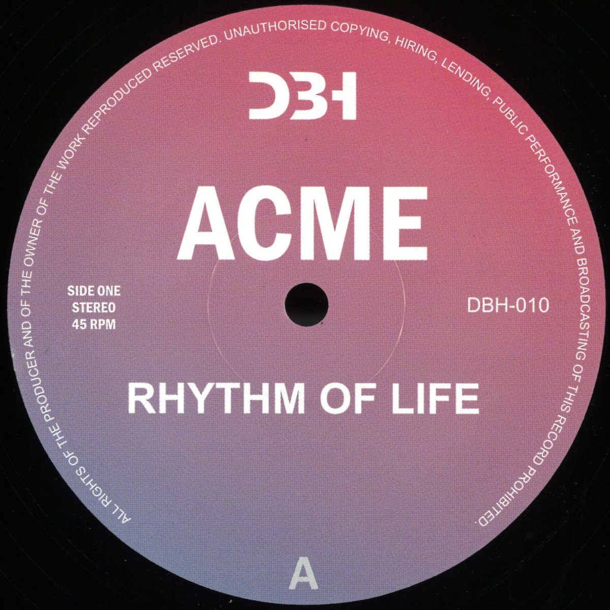 Acme — Rhythm Of Life vinyl cover