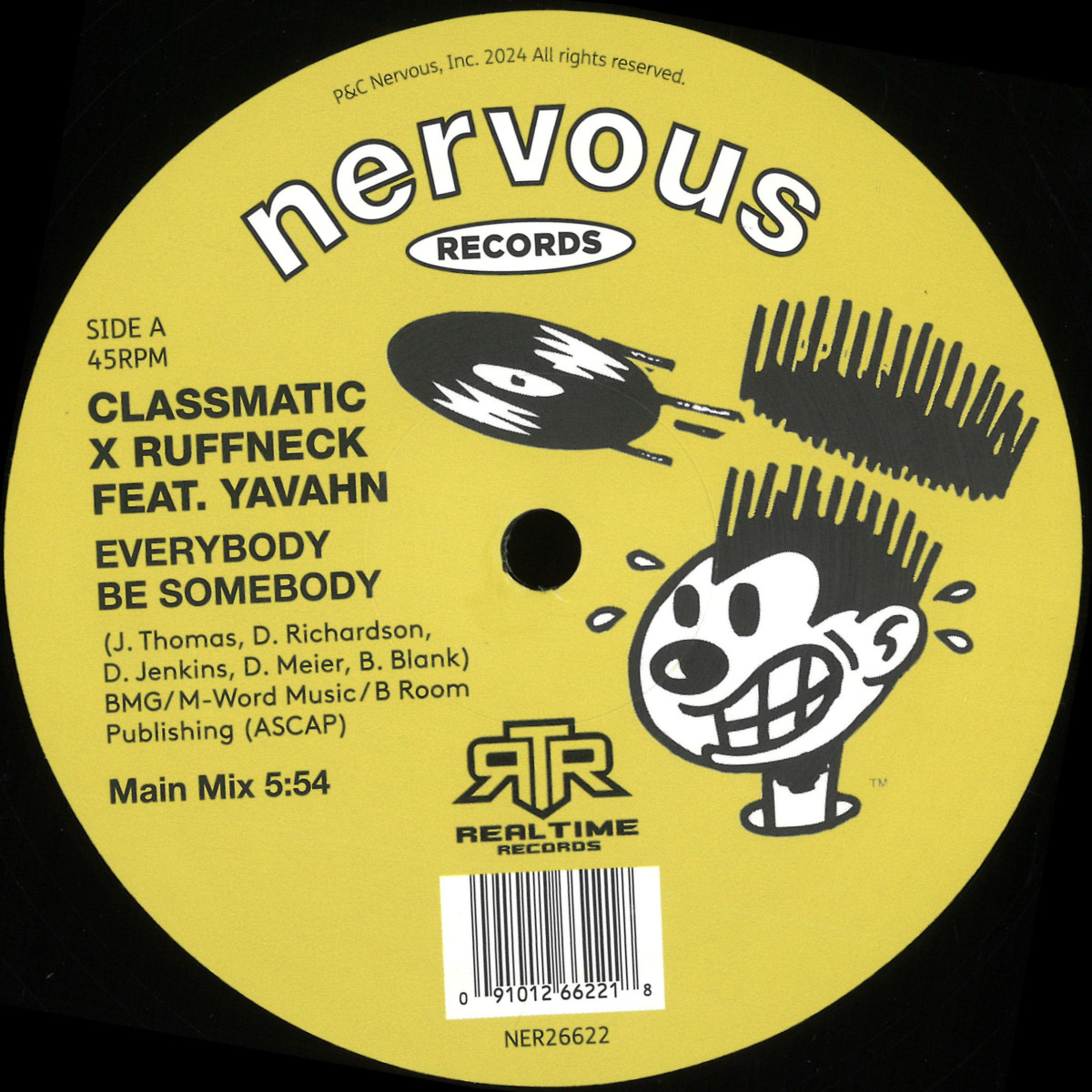 Classmatic, Ruffneck, Yavahn — Everybody Be Somebody vinyl cover