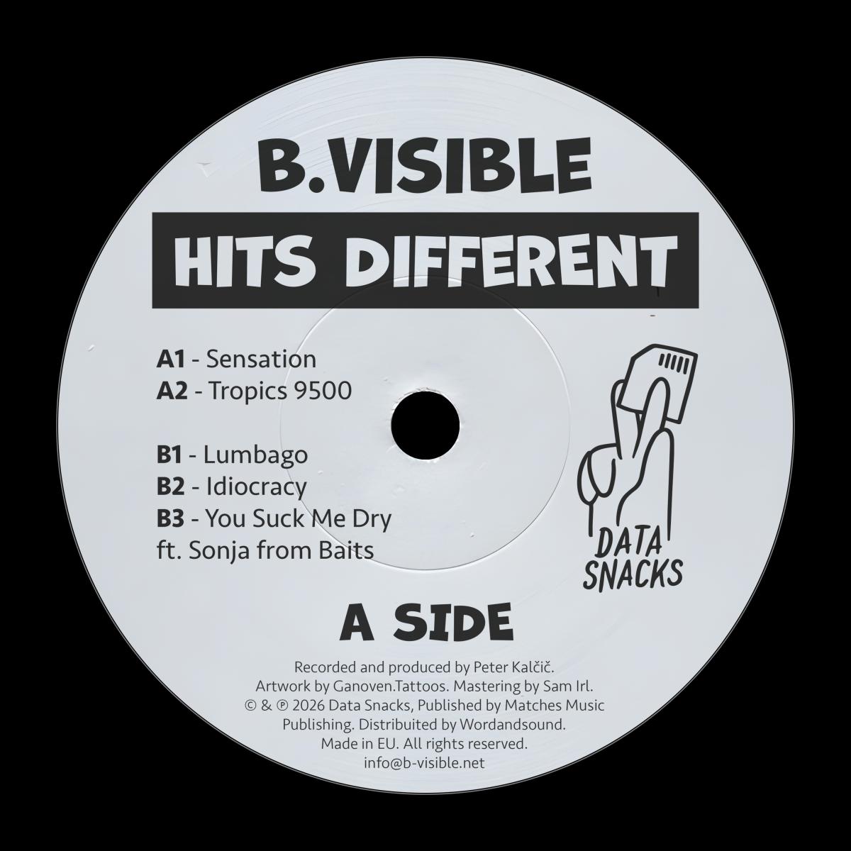 B.Visible — Hits Different vinyl cover
