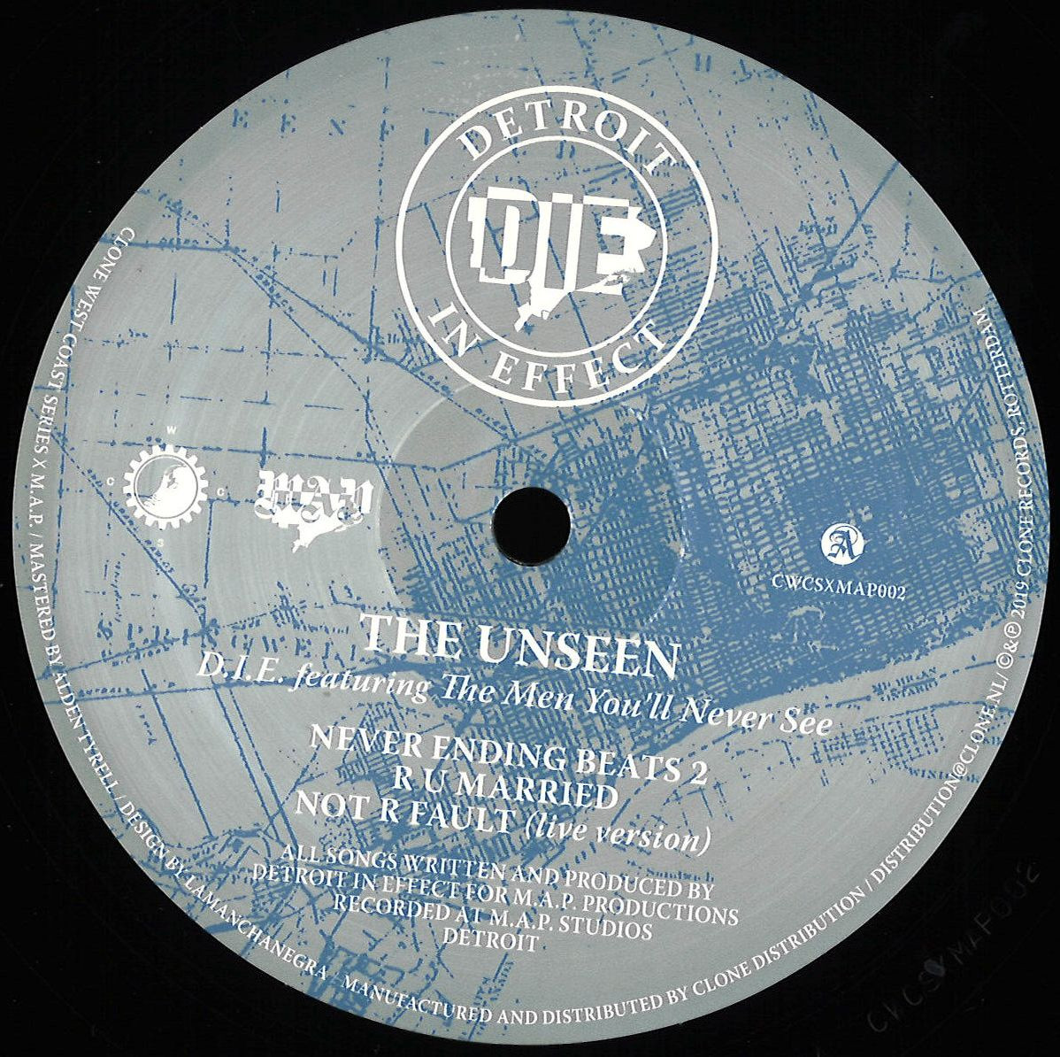 D.I.E, The Men You'll Never See — The Unseen vinyl cover